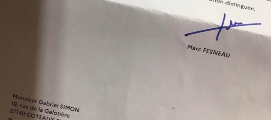 Un courrier que je garderai pour toujours!